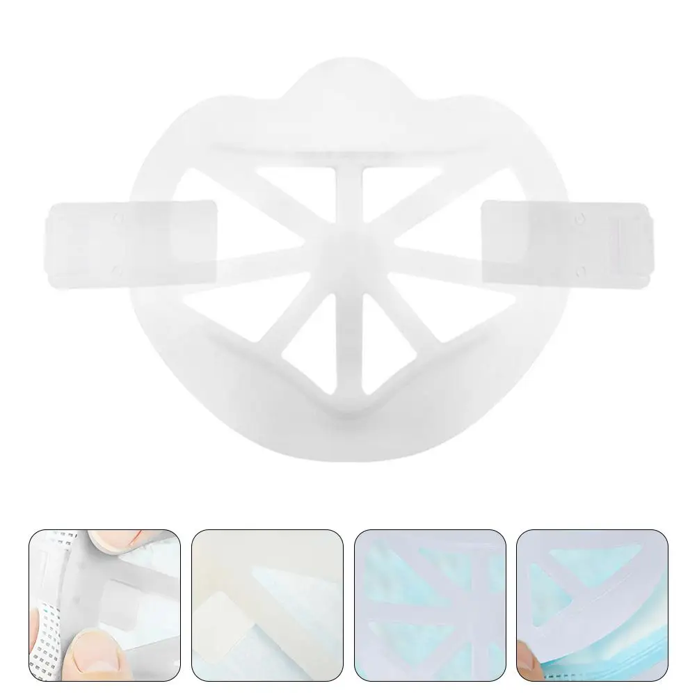 12 Pcs 3D Mask Bracket Reusable Washable Face Mask Support Adjustable Length Non Suffocating Lipstick Stand Ventilation