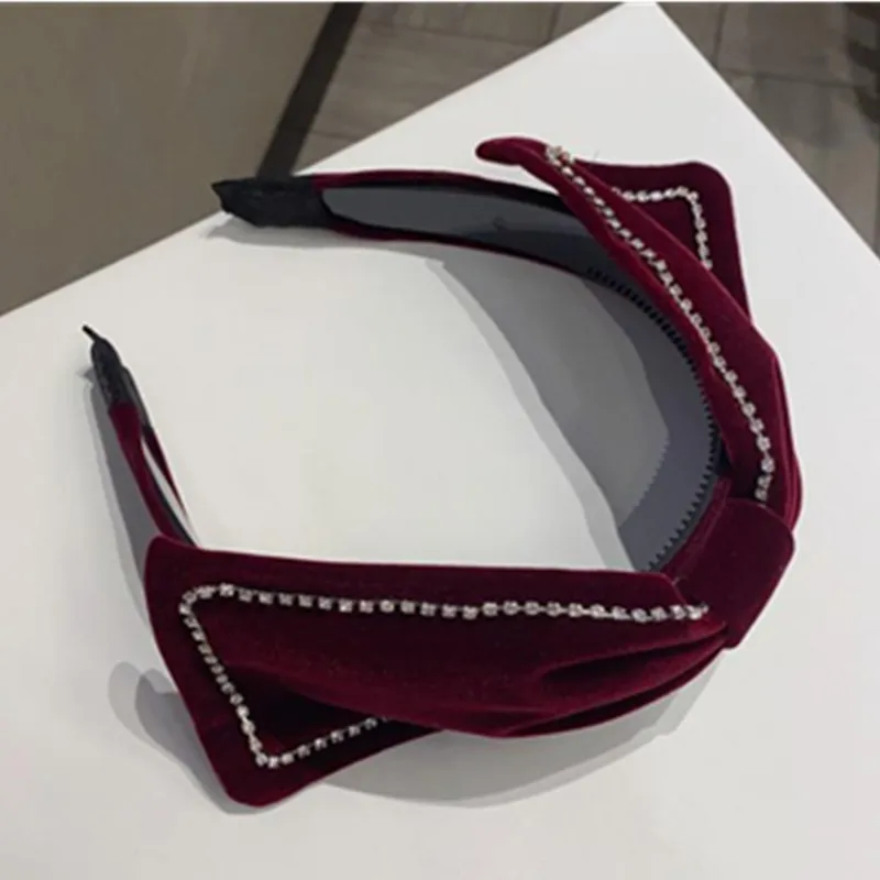 Classic Black Bow Headband High-End Making Bowknot Hairband Toothed Not Slip Ladies Party Hair Ornament Bow Knotted Center