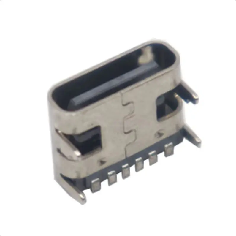 【30-10PCS】 Type-C USB 3.1 Connector Data Transfer 6PIN DIP Female Jack Socket Terminal Phone Notebook Laptop Tail Charging
