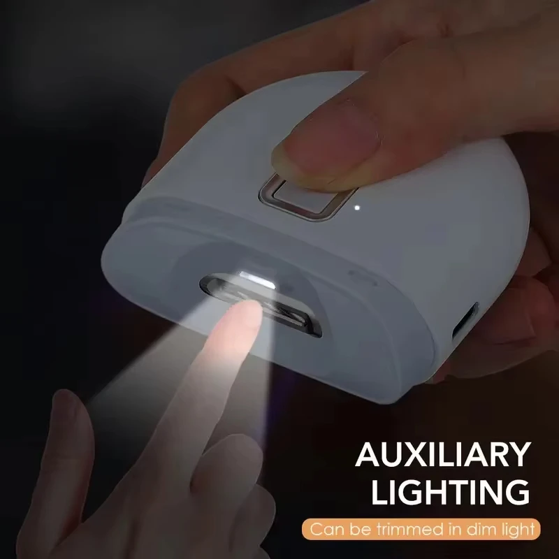 Electric Nail Clipper Grinding and Polishing with Light Automatic Nail Trimmer Rechargeable Nail Cutter Manicure for Baby Adult image 5