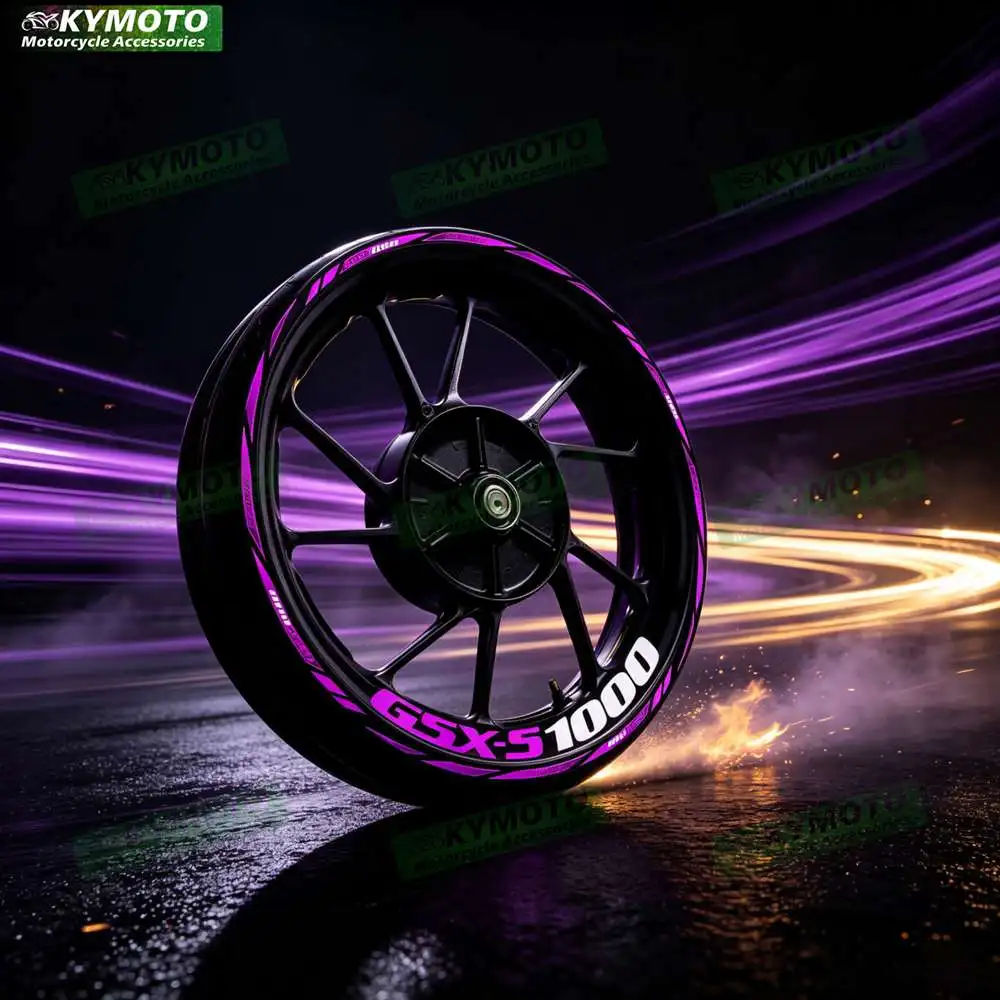 For GSX-S1000 GSXS1000 Motorcycle 17 Inch Front And Rear Racing Wheel Stickers Car Reflective Motorbike Hub Tape Decal Sticker