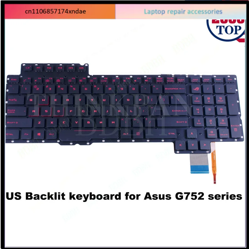 Genuine US Keyboard Backlit for For For Asus ROG G752 G752V G752VT G752VY G752VS G752VM