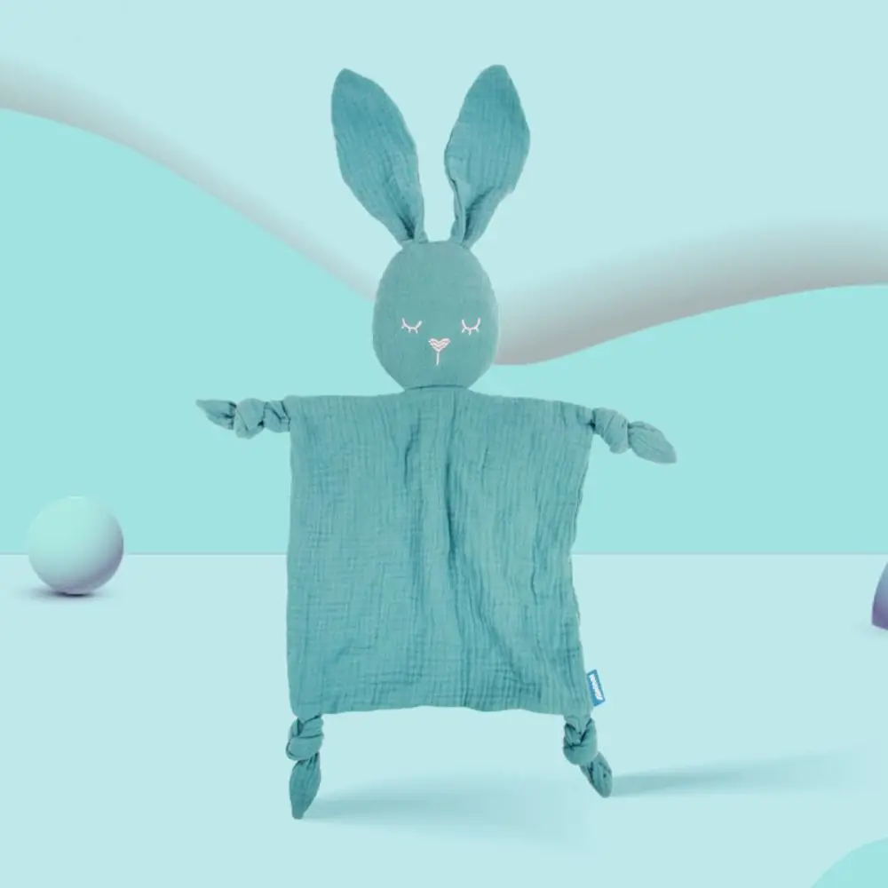 Soft Baby Cotton Gauze Blanket Cartoon Sensory Toy Comforter Saliva Scarf Rabbit Ears Cute Doll Soothe Appease Towel