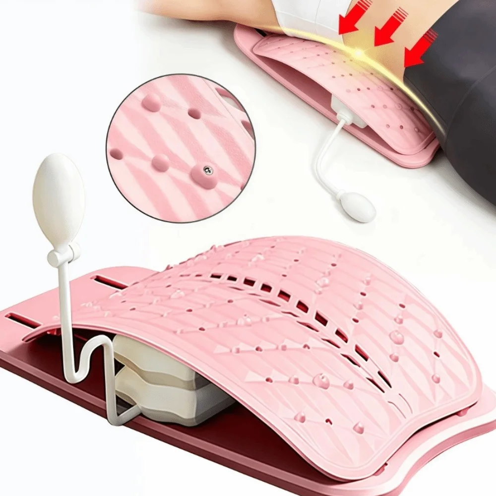 Adjustable Lumbar Traction Device Inflatable Portable Spine Traction Support Load Capacity Ergonomic Lumbar Support Yoga