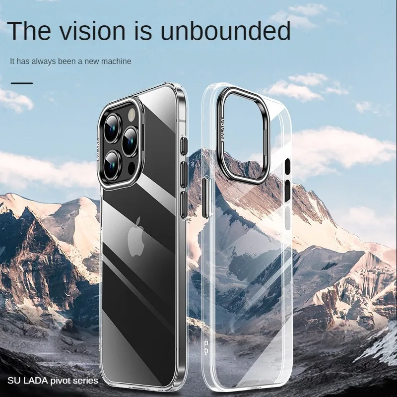 For iPhone 16 Pro Max Case Sulada Metal Lens Holder Pivot Hard Case Not Yellow Case for iPhone 15 Pro Max 16 14 Pro tective Case