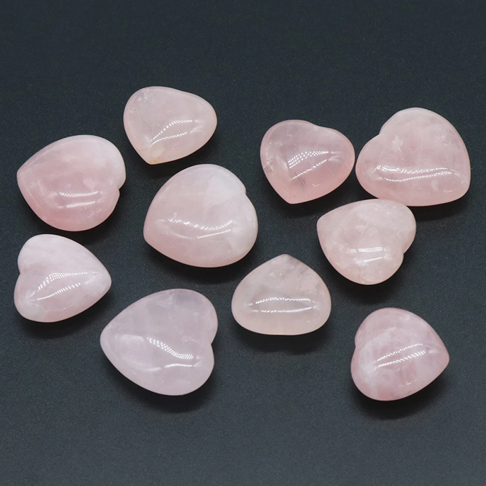 Natural Rose Quartzs Bead Heart Shape Natural Agates Stone Loose Bead for Making DIY Jewelry Necklace Bracelet Accessories