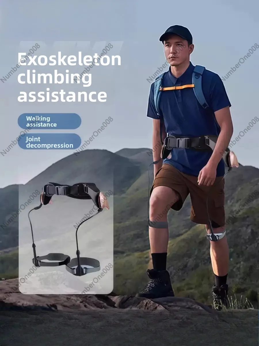 Elderly Walking Auxiliary Equipment, Leg Exoskeleton Mountaineering Power Assist Lift Walking Robot