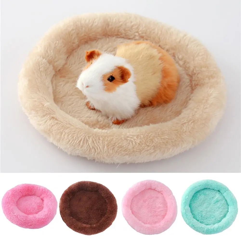 Hamster Bed Round Shape Keep Warm Sleeping Bed Hedgehog Chinchilla Rabbit Small Animal Soft Cushion Nest Cage Accessories