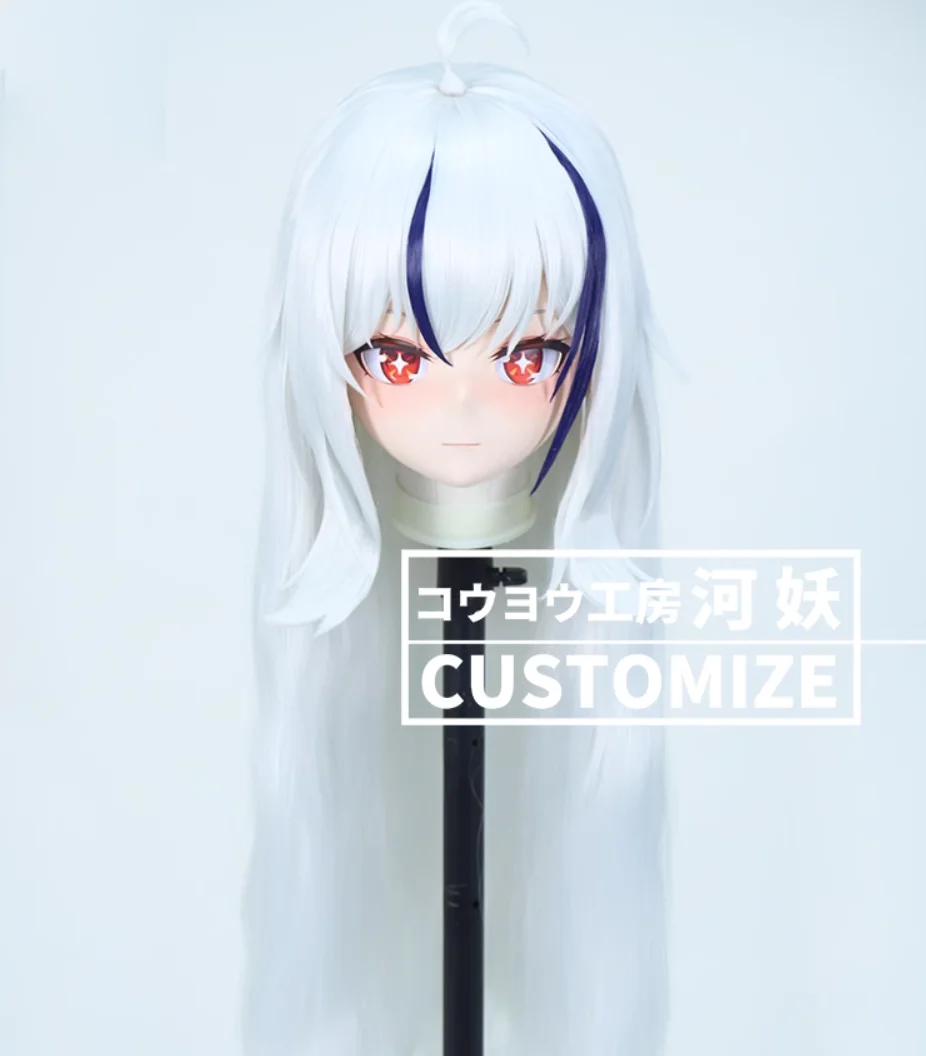 C-10169 Customize Full Head Resin Cartoon Cosplay Japanese Character Anime Role Play Crossdress Kigurumi Mask With Back Shell