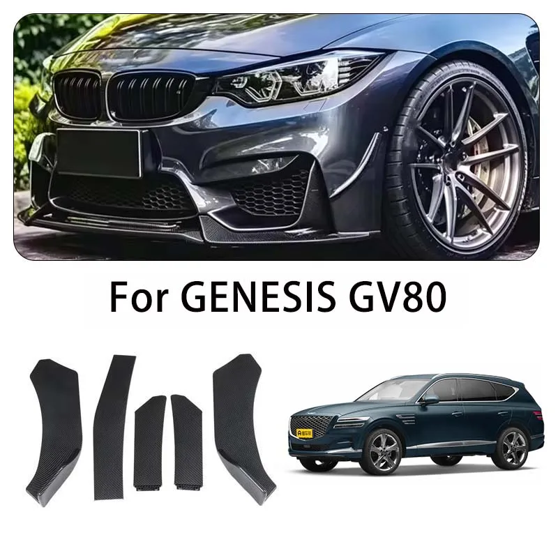 For GENESIS GV80 body kits 5-Segment Adjustable Front Bumper Lip Splitter Body Kit