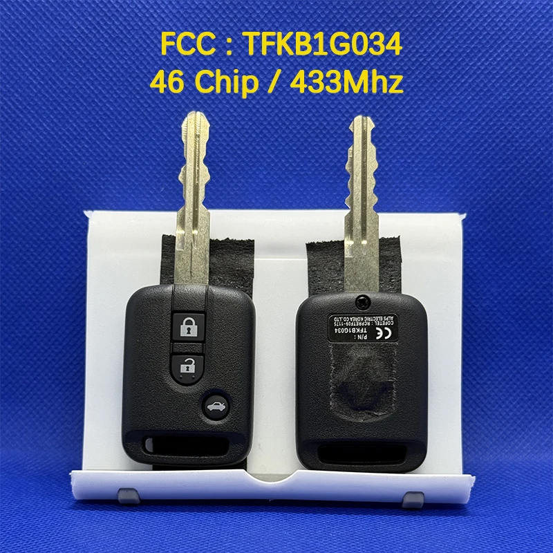 CN010066 Original 3 Button Smart Remote Key 46 Chip 433Mhz Fcc TFKB1G034 Keyless Go For R-enault Scala 2011