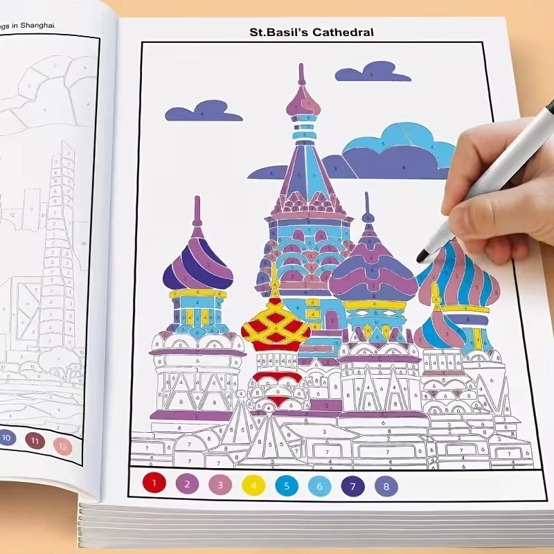 Konzentrationstraining Malbuch für Kinder Muster-Malvorlagen Stressabbau Kunst-Aktivitätsbuch Kreatives Malbuch – Detail 2
