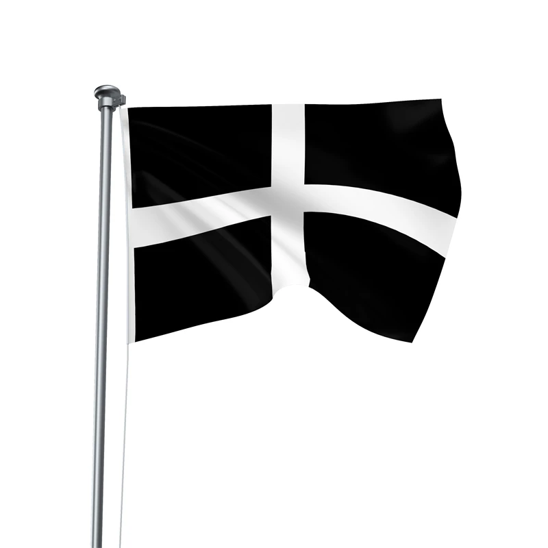 Gaslight Gatekeep Girlboss 5' x 3' Cornwall England Flag Banner Polyester with Brass Grommets 150cm x 90cm