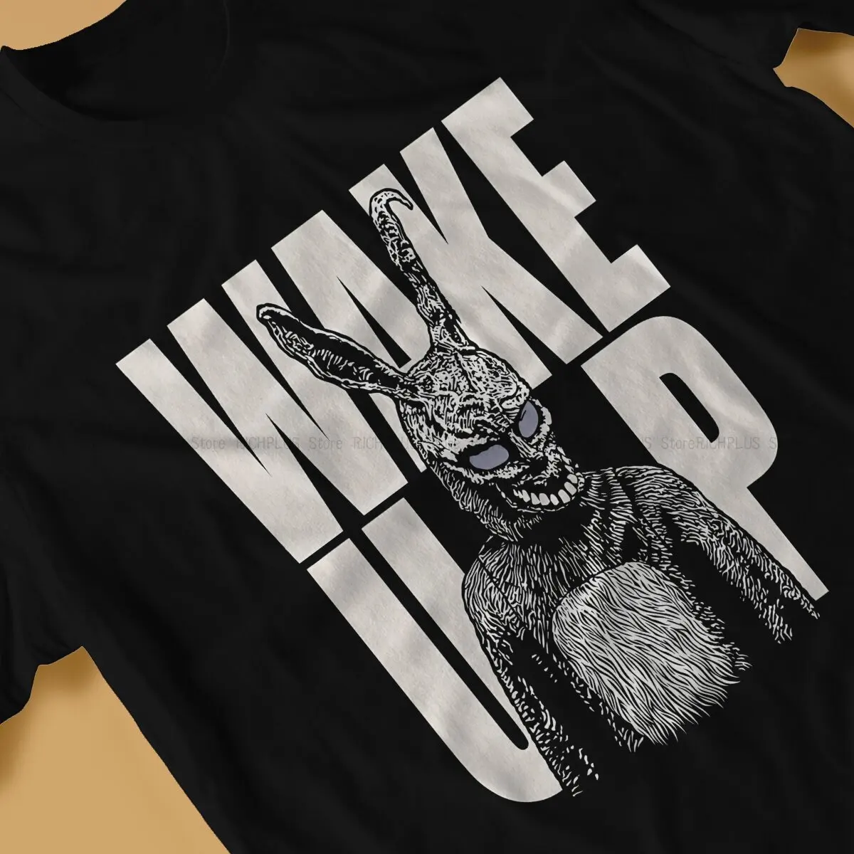 Donnie Darko Suspense Film Newest TShirt for Men Wake Up Round Neck Polyester T Shirt Personalize Birthday Gifts OutdoorWear