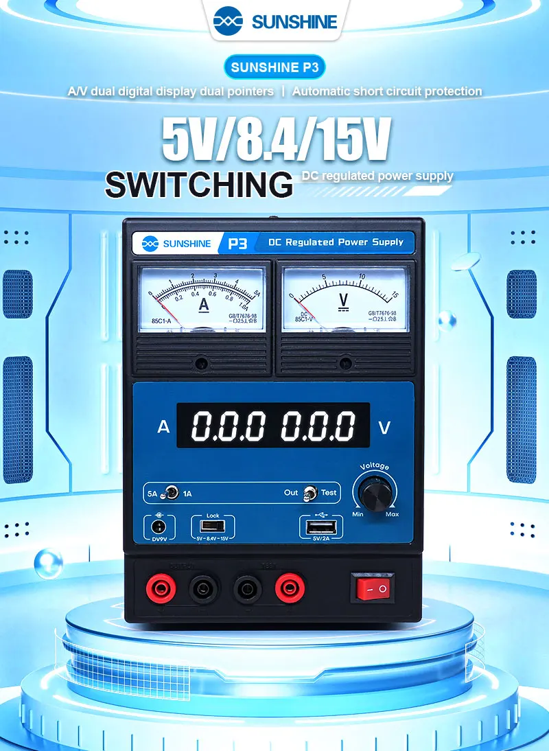 sunshine-p3-dc-regulated-power-supply-15v-switching-dual-digital-display-dual-pointers-automatic-short-circuit-protection