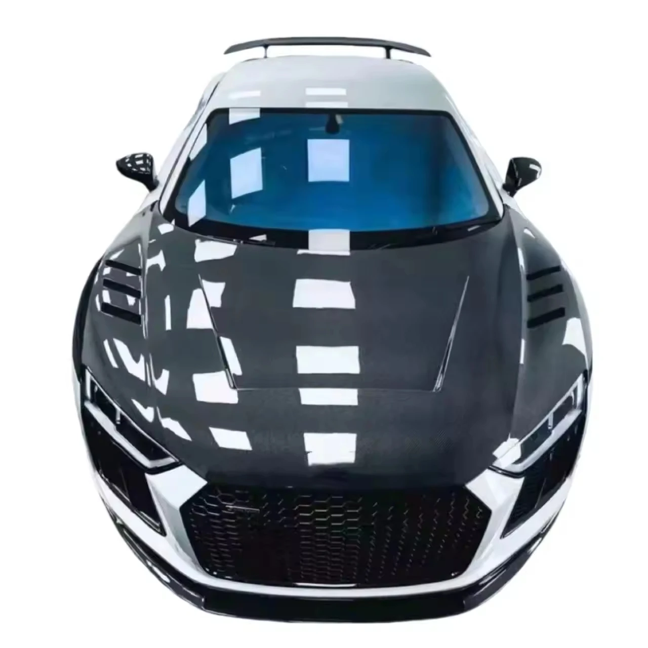 Classic Car Restomod Body KitsHigh Quality Carbon Fiber Front Hood Engine Cover Black Easy Installation For R8 V10 Gen 2 2008-2