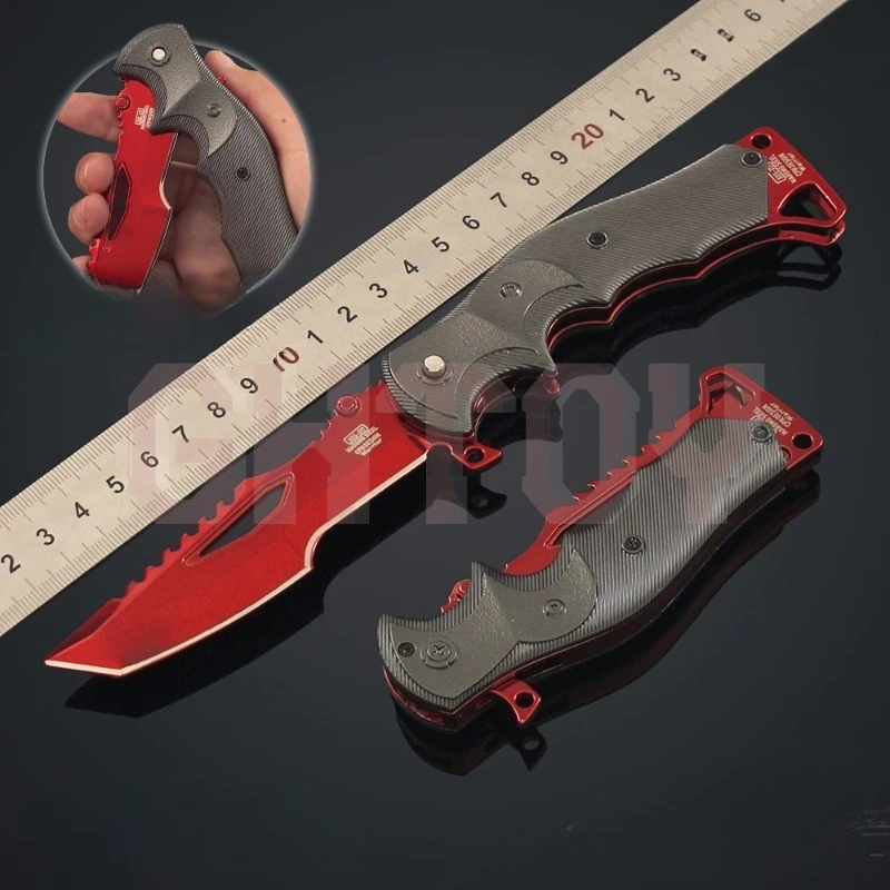 Périphériques de dérivation d'arène 22cm/8,66 pouces, cerf-volant rouge, modèle de couteau de terrain, jouet en alliage, décoration, jeu, accessoires physiques, Collection d'ornements