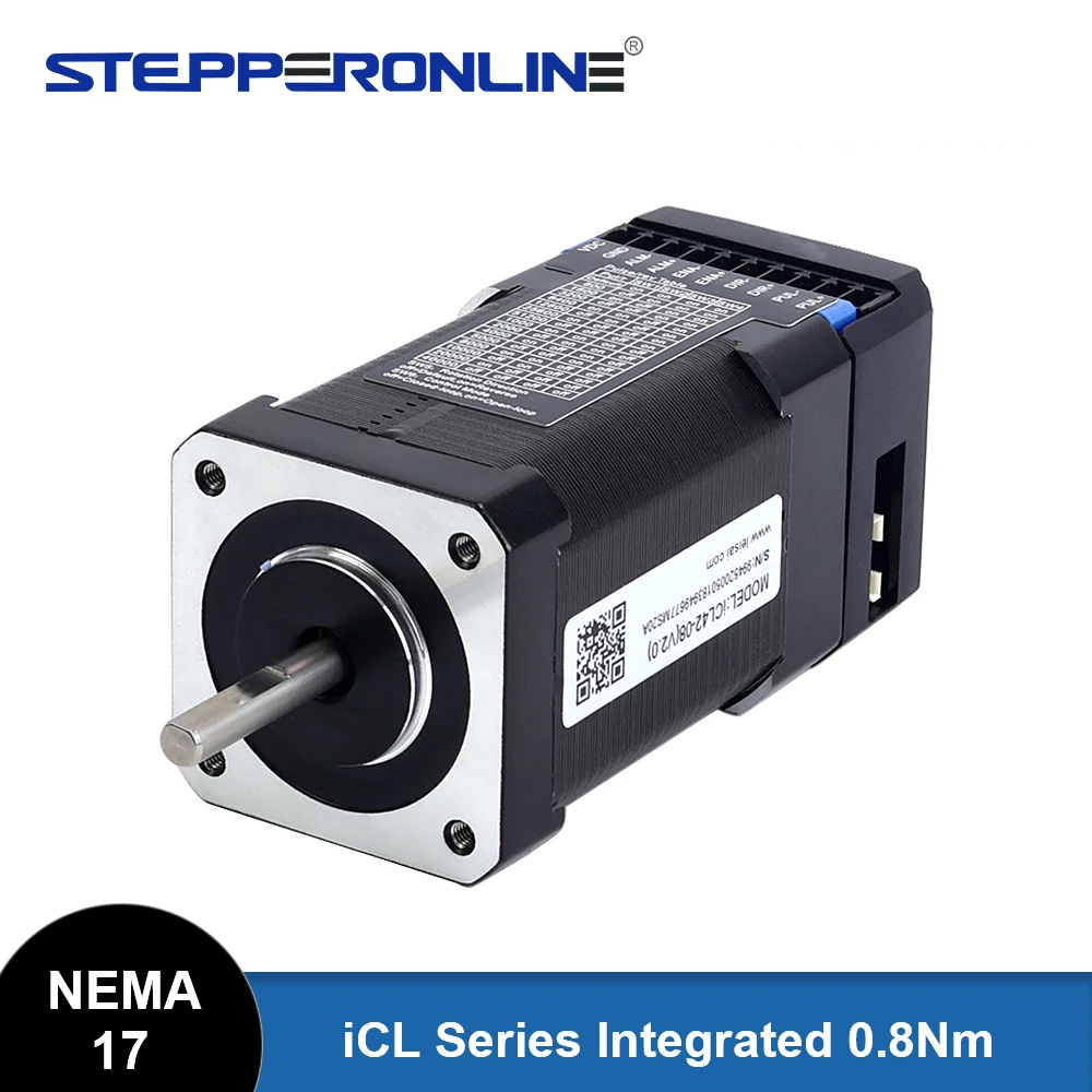 STEPPERONLINE NEMA 17 Integrated Closed Loop Stepper Motor 0.8Nm 20-36VDC w/ 14-bit Incremental Magnetic Encoder