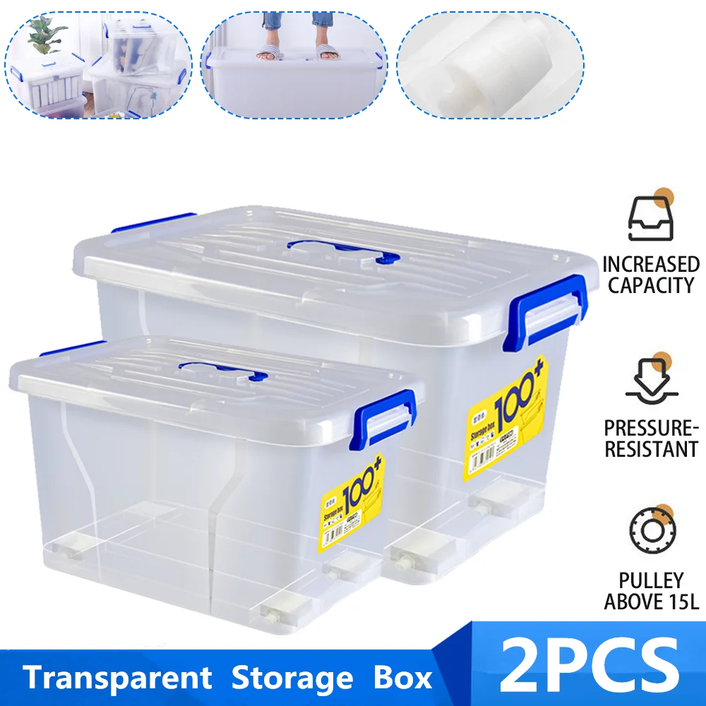 2-teilige transparente Organizer-Aufbewahrungsbox mit Ablage, großvolumiger Aufbewahrungsbehälter, verdickter Kunststoff-Medikamentenbehälter, Aufbewahrungsboxen für Kleidung