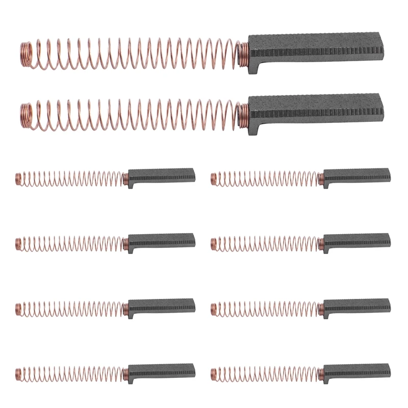 แปรงมอเตอร์คาร์บอน10ชิ้นอะไหล่แปรงมอเตอร์สำหรับผสมเครื่องครัว W10380496 W10260958 4162648