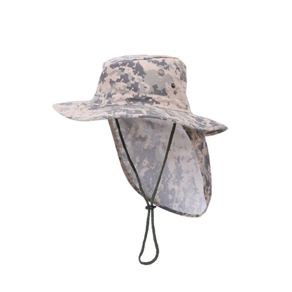 Fishing Sun Hat UV Protection Neck Cover Sun Protect Cap Wide Brim Neck Flap Fishing Cap for Travel Camping Hiking Boating