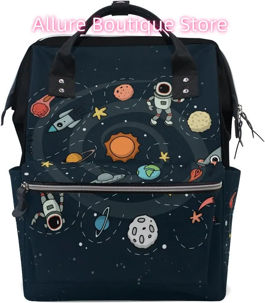 

Mummy Bag Diaper Tote Bags Larger Capacity Baby Nappy Bag Outer Space Muti-Function Travel Backpack