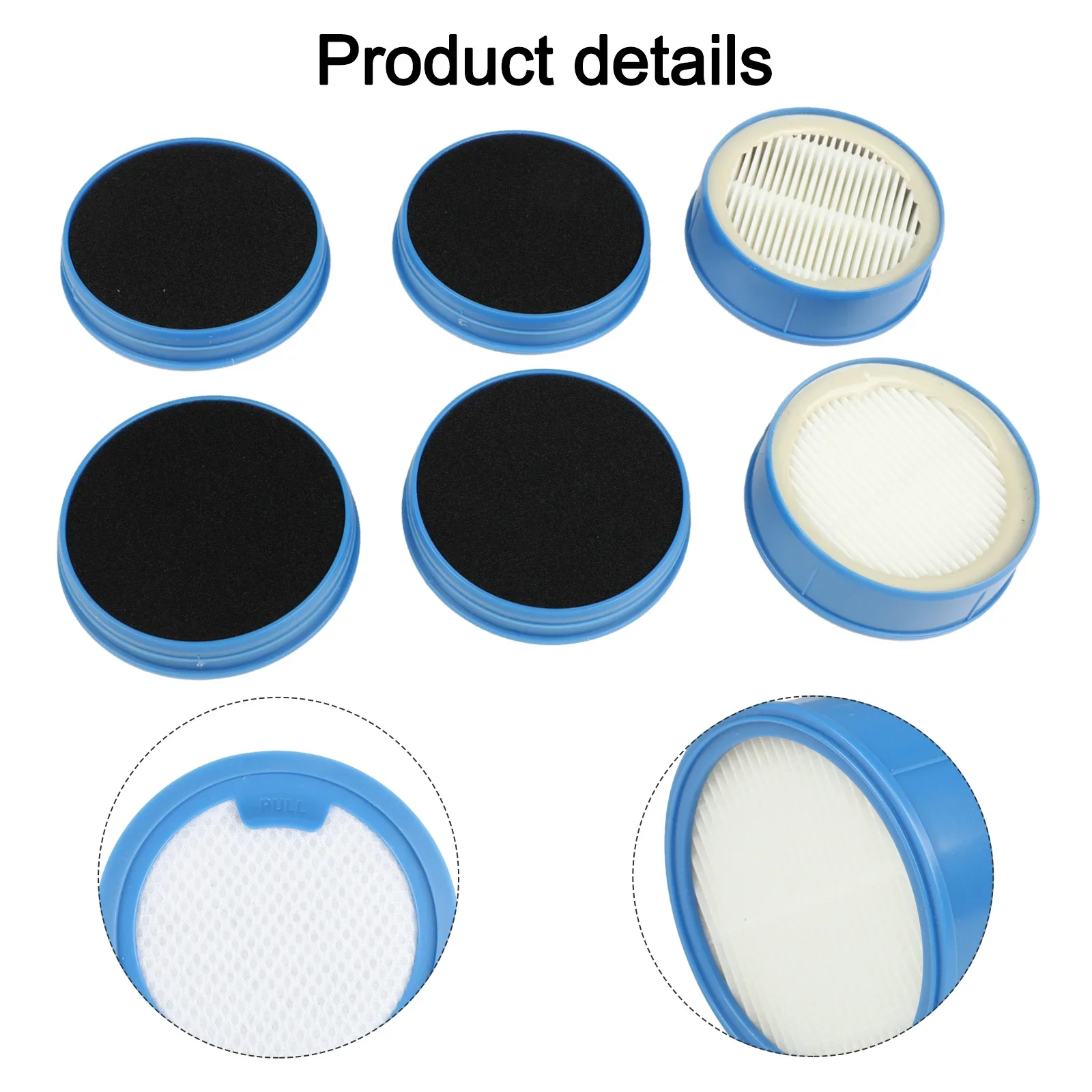 For AEG Series 7000/6000 Vacuum Cleaner Filter Kit 2 Pre Filters and 4 Fine Dust Filters for Comprehensive Dust Removal