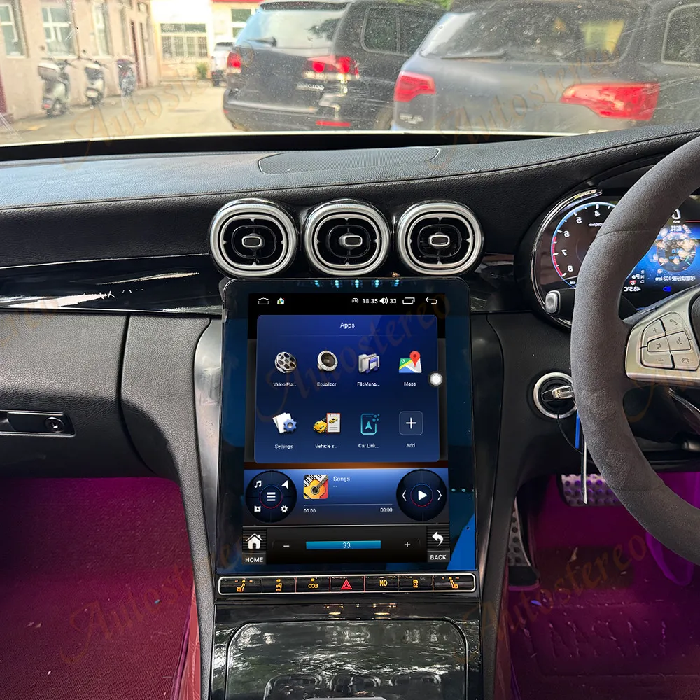 

RHD Right Hand Android15 Vertical Screen For Mercedes Benz C Class W205 GLC X253 2015-2022 Car GPS Navigation Multimedia Player