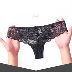 New Sexy Hollow Out Panties Women Low Waist Underwear Solid Lace G String Thong Soft Comfortable Female T-Back Lingerie