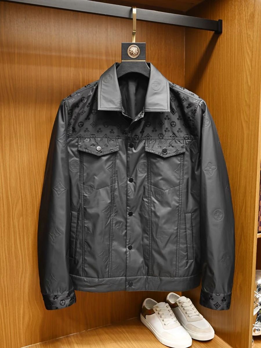 

Slim Fit High Quali Simple Men's irt Collar Jaet Spring Autumn New Sle Breathable Outerwear Casual Youth Faion