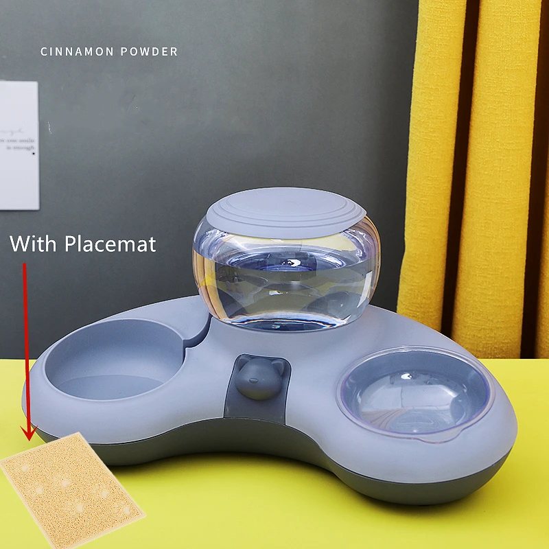 

Drinking and Feeding Double Bowls Cat Food Water Bowl Anti-overturning Cat Food Bowl Automatic Drinking Double Bowl Dog Bowl
