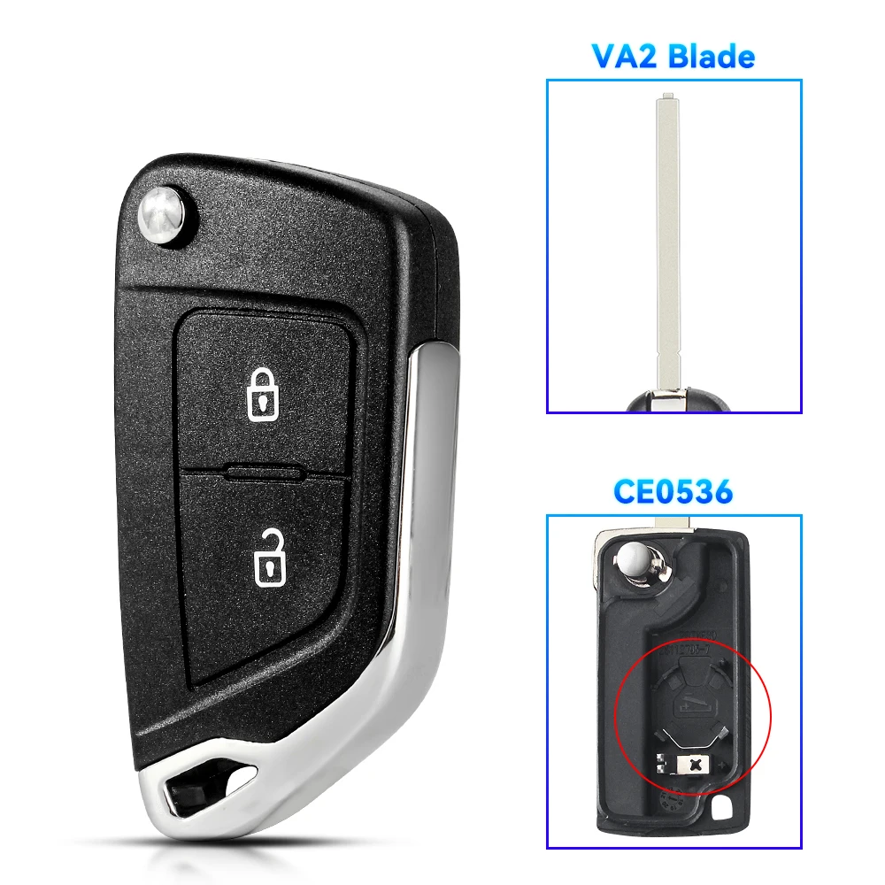 KEYYOU CE0523/CE0536 Modifizierter Autoschlüsseletui für Peugeot 306 407 Partner für Citroen C2 C4 C5 C6 C8 Berlingo Picasso