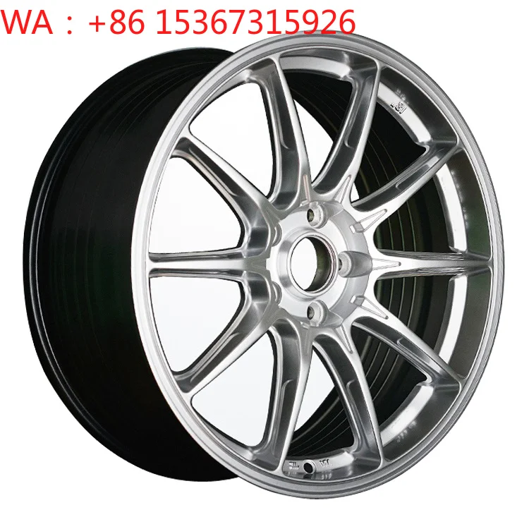 18 Inch 5 Lug ET40 Concave Silver Forged Alloy Wheel Rims For Ultra Luxury Compact Sedans 5Y Warranty