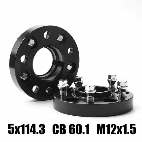 허브 센트릭 휠 스페이서 5x114.3 CB 60.1 M12x1.5 알루미늄 (렉서스 ES GS HS IS LS NX RC RX SC, 토요타 캠리 RAV4, 스즈키 SX4 용)