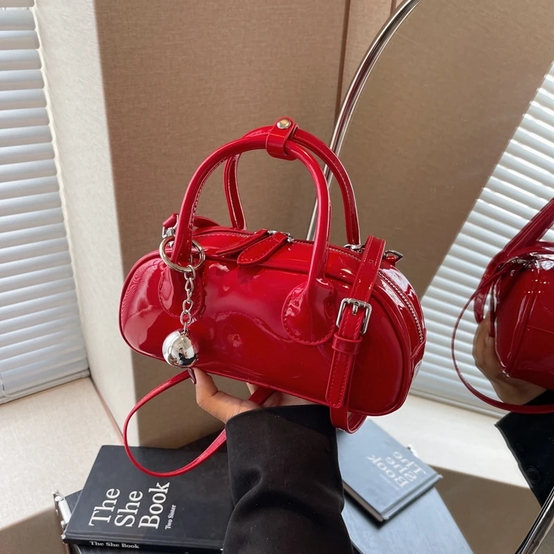 

Advanced Feeling Retro Style Shiny Soft Leather Light Luxury Ladies' Bag Simple Good-looking Versatile The Single Shoulder Bag