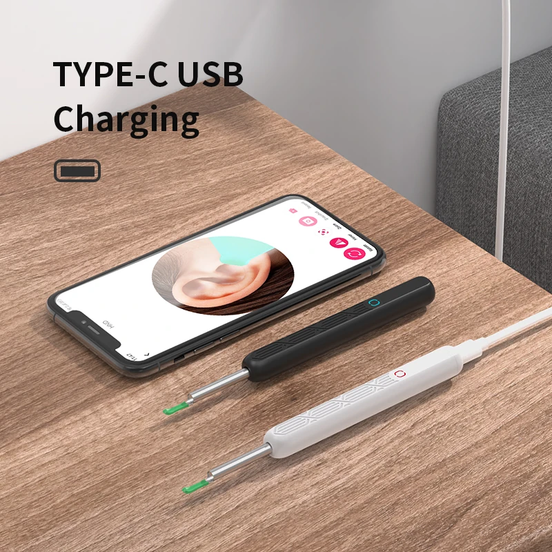 2026 New Wireless Smart Visible Earpick Ear Wax Cleaner HD Camera 6 LED Lights Earwax Removal Cleaning Tool Kit For iOS Android - view 3