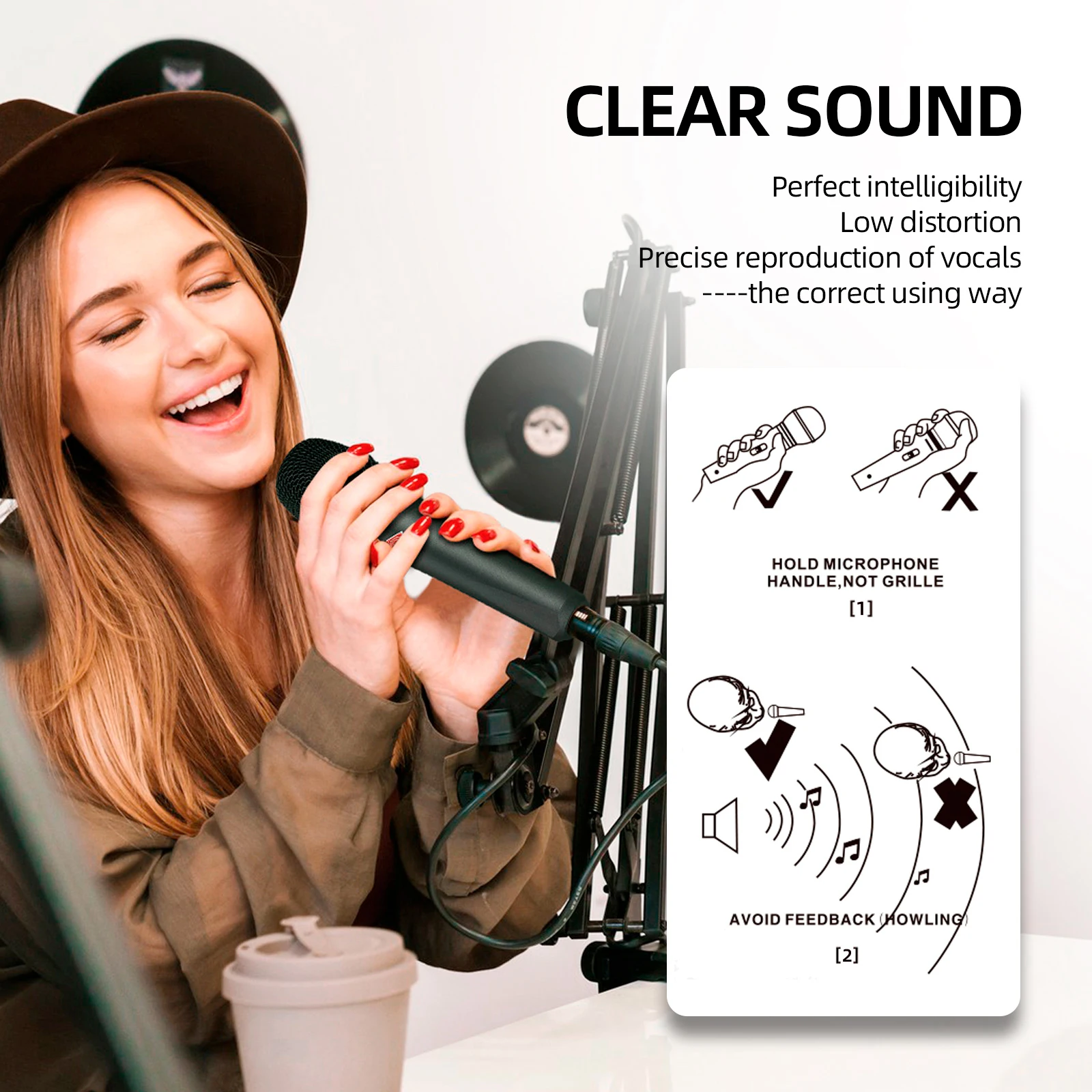 D86 Professional Wired Microphone Metal Mic 6.5 mm Personal Exclusive Microphone and Speaker For Karaoke