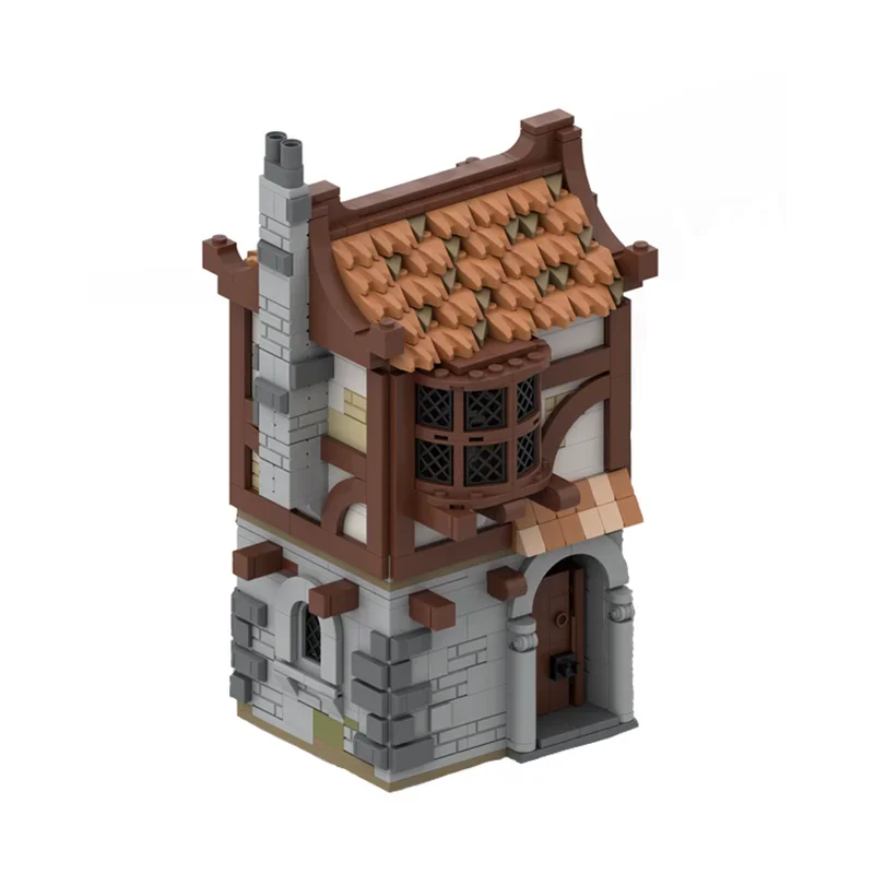 DIY personalizado casa pequeña medieval modelo 786 Uds regalo de vacaciones creativo juguetes de bloques de construcción MOC
