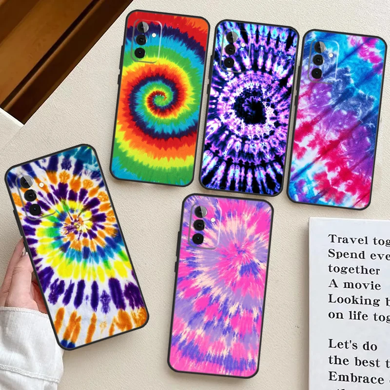 Rainbow Spiral Tie Dye Case For Samsung Galaxy A52 A53 A54 A12 A13 A14 A32 A33 A34 A23 A24 A72 A73 A51 A71 A15 A25