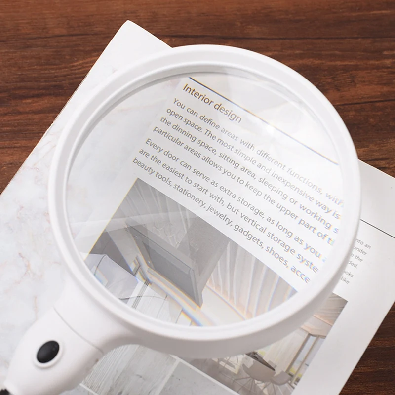 10X Magnifying Lamp Magnifying Glass With Light And Stand Hands Free Folding With 6 LED Lamp Magnifying Glasses