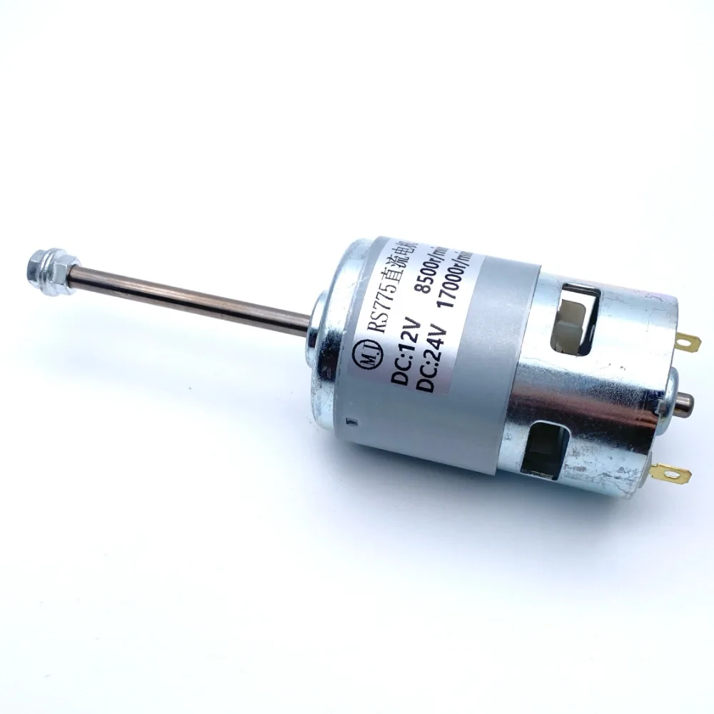 775 DC Motor 6V 12V 24V 68MM Screw Thread Shaft Dual Bearing 3000-17000rpm 15000RPM Lawn TOOL Motor