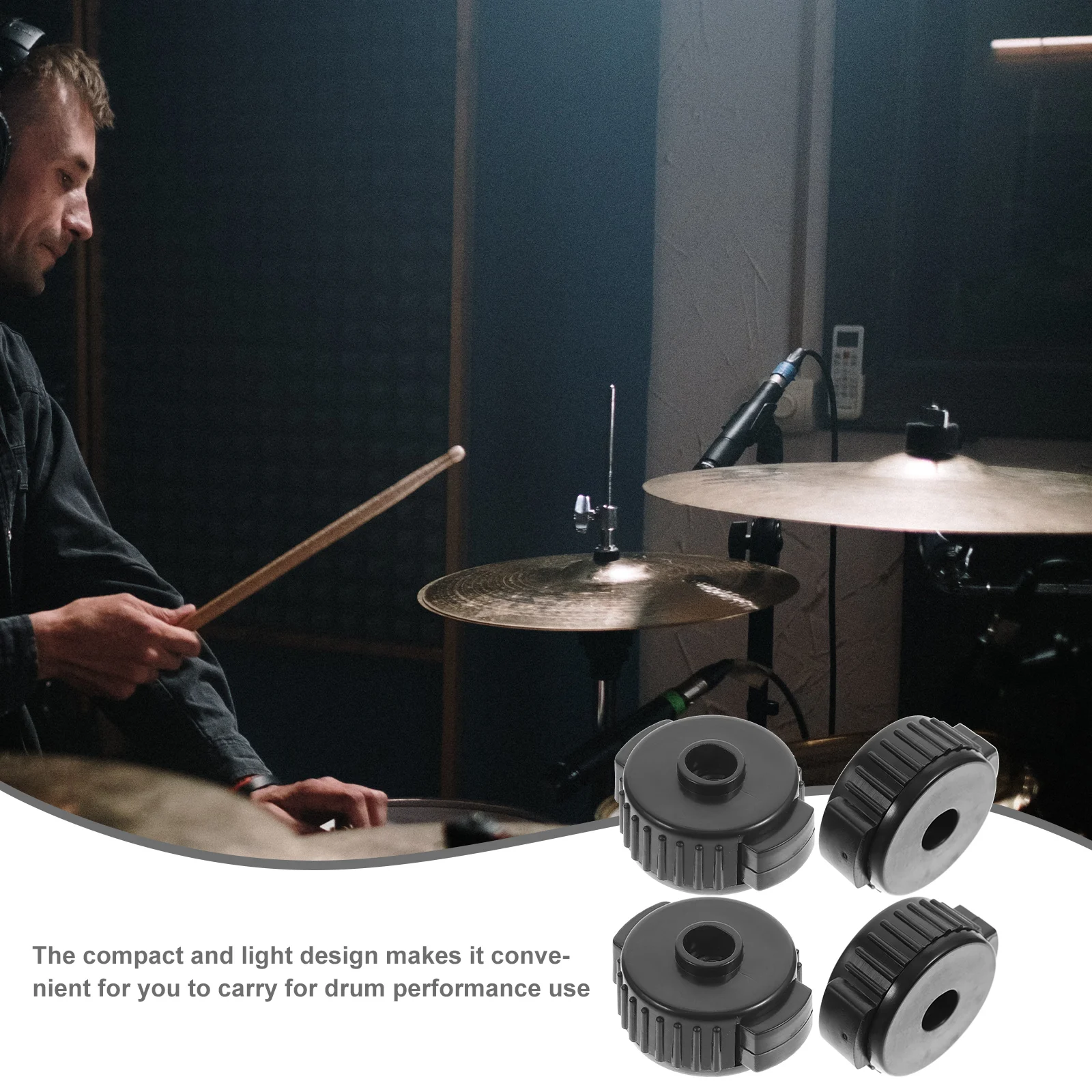 

4Pcs Cymbal Quick Release Nuts Black Plastic Durable Drum Accessories Replacement Parts Easy Install Save Time Compact Design