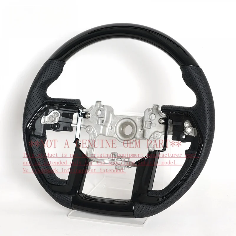 For Toyota Steering Wheel Horn Cover 2022-2025 Tundra Tacoma 4Runner Gloss Paint Wood Grain Horn Shell Decorative Cover