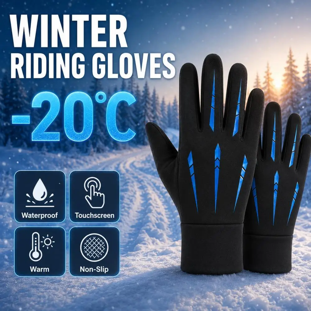 Winter Riding Gloves, Fashion Five Claw Design Touch Screen Warm Full Finger Gloves For Outdoor Cycling Sports Unisex Men Women