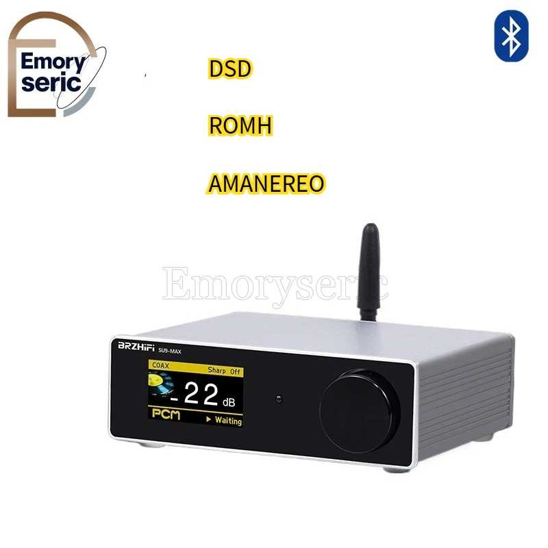 

BRZHIFI SU9-MAX Audio DAC & Headphone Amp ROHM BD34352 DSD512 Amanero USB QCC3095 Bluetooth 5.4 aptX-Lossless LDAC