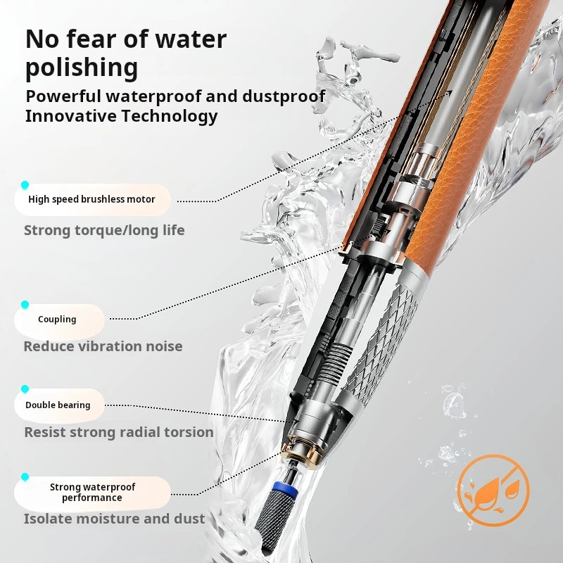 آلة إزالة طلاء الأظافر STLF آلة حفر الأظافر عالية الجودة 35000 دورة في الدقيقة المهنية القابلة لإعادة الشحن ماراثون مقاوم للماء