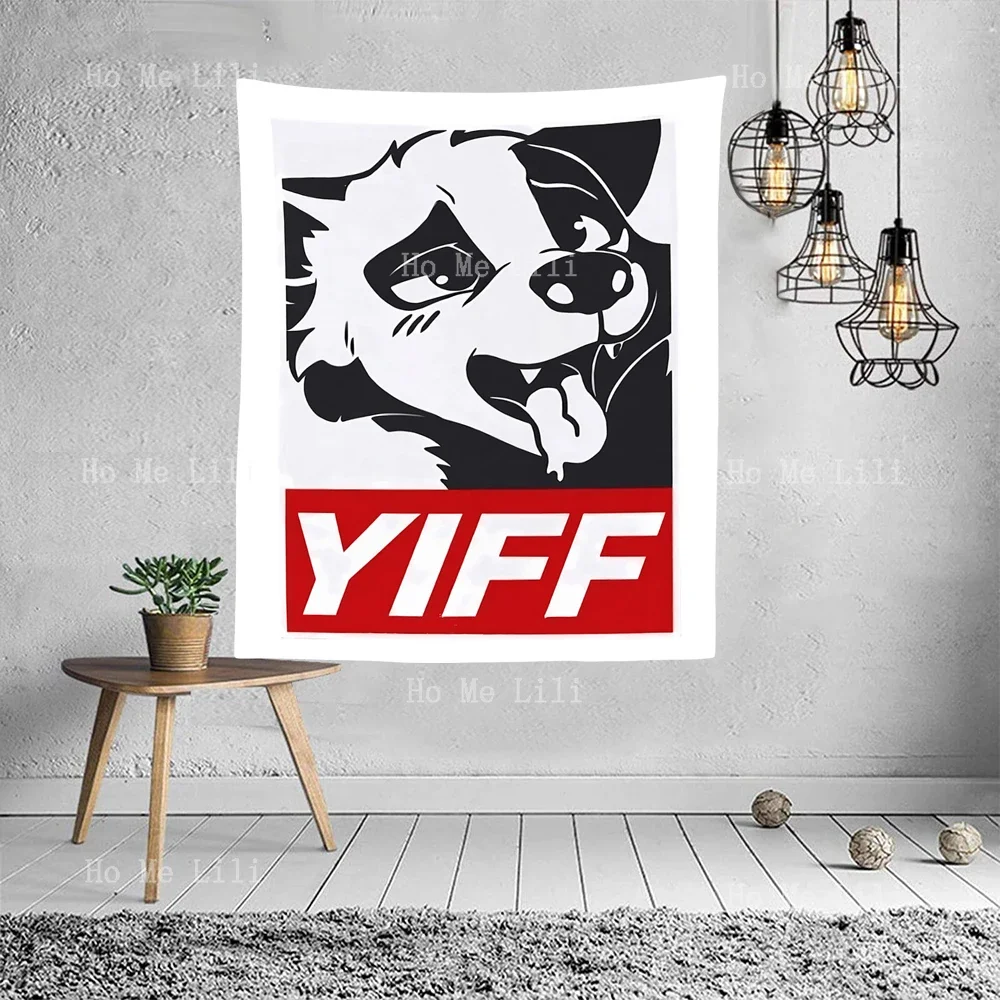 Cute Furry Yiff Dog Pet Tapestry Wall Hanging For Bedroom Livingroom Modern Design Tapestries