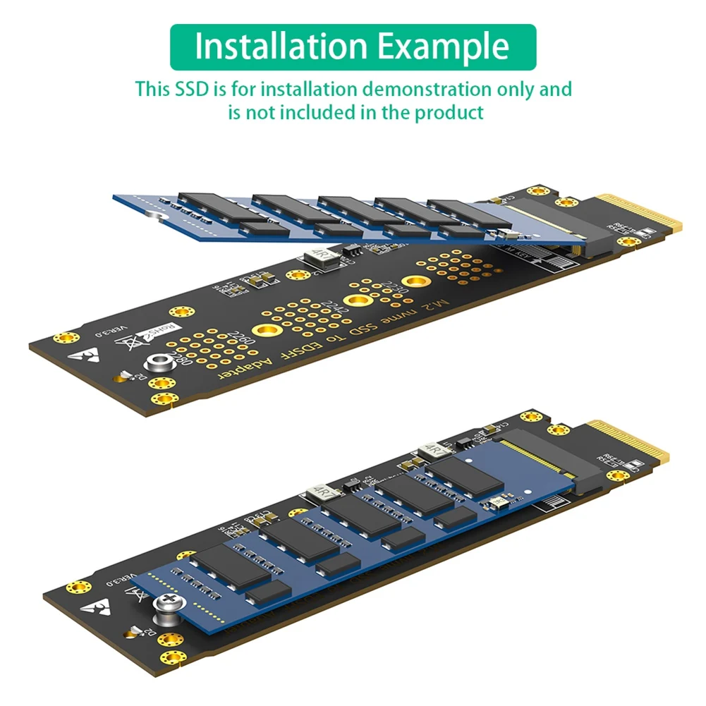 Nvme M.2 SSD To Nvme EDSFF E1.S SSD Adapter