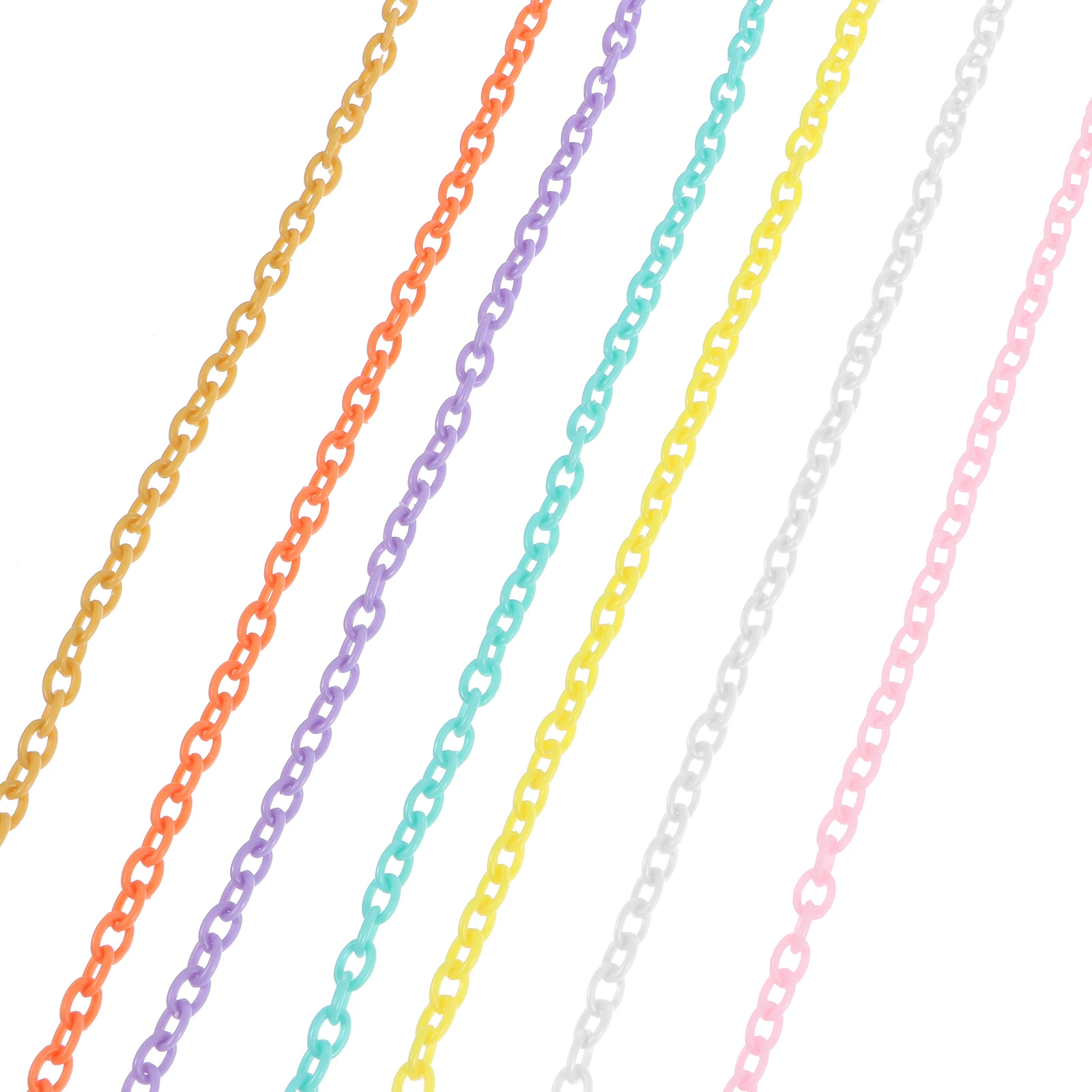 

10 Pcs Plastic Chain for DIY Jewelry Making Cable Lanyard Links Chains Supplies The