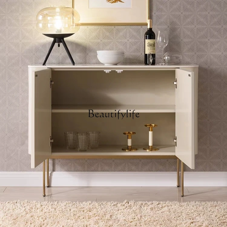 

04*Simple retro dining side cabinet Solid wood European modern art decorative cabinet